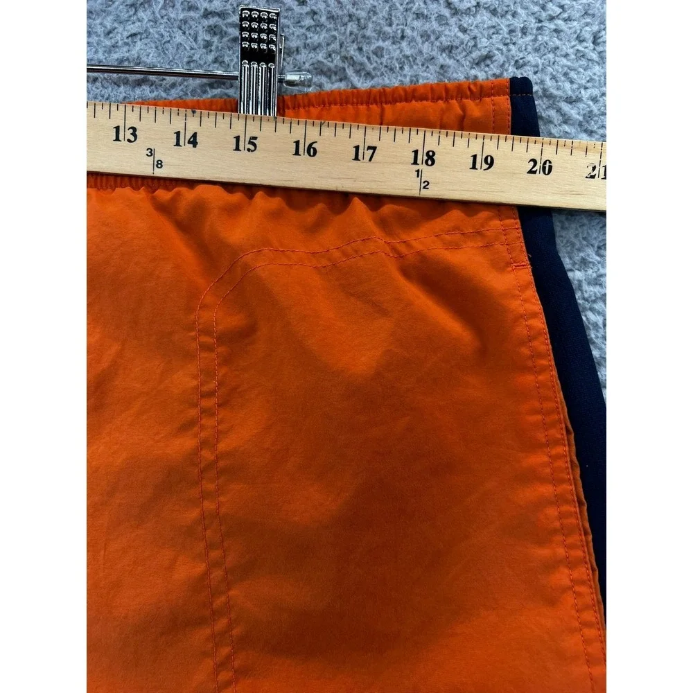 Vintage 90s Nike Shorts Mens Large Orange Blue Spell Out Swim‎ Trunks Gym